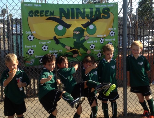 Green Ninjas Soccer Banner